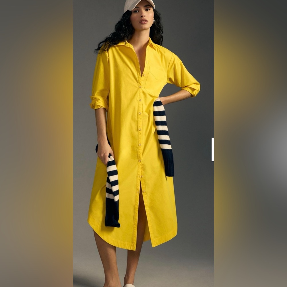 Anthropologie Yellow Maxi Dress